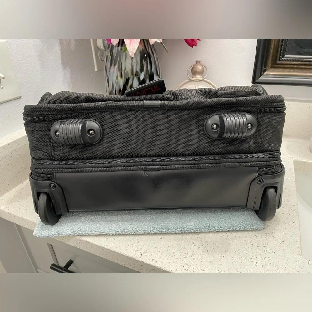 Tumi Black 2 Wheeled Rolling Briefcase